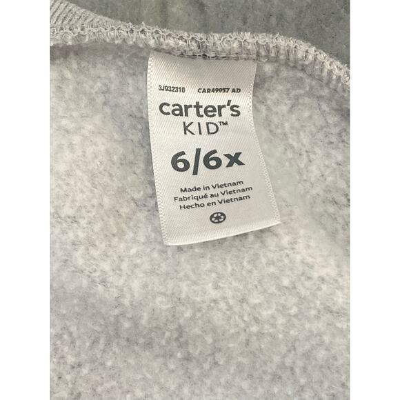 Carter's Kid Sparkly Penguin Sweater Top Gray Size 6/6X - Picture 5 of 5